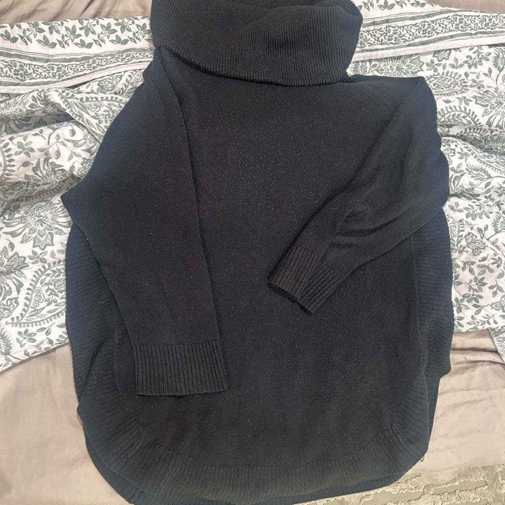 Adrienne Vittadini Black Knit Turtleneck